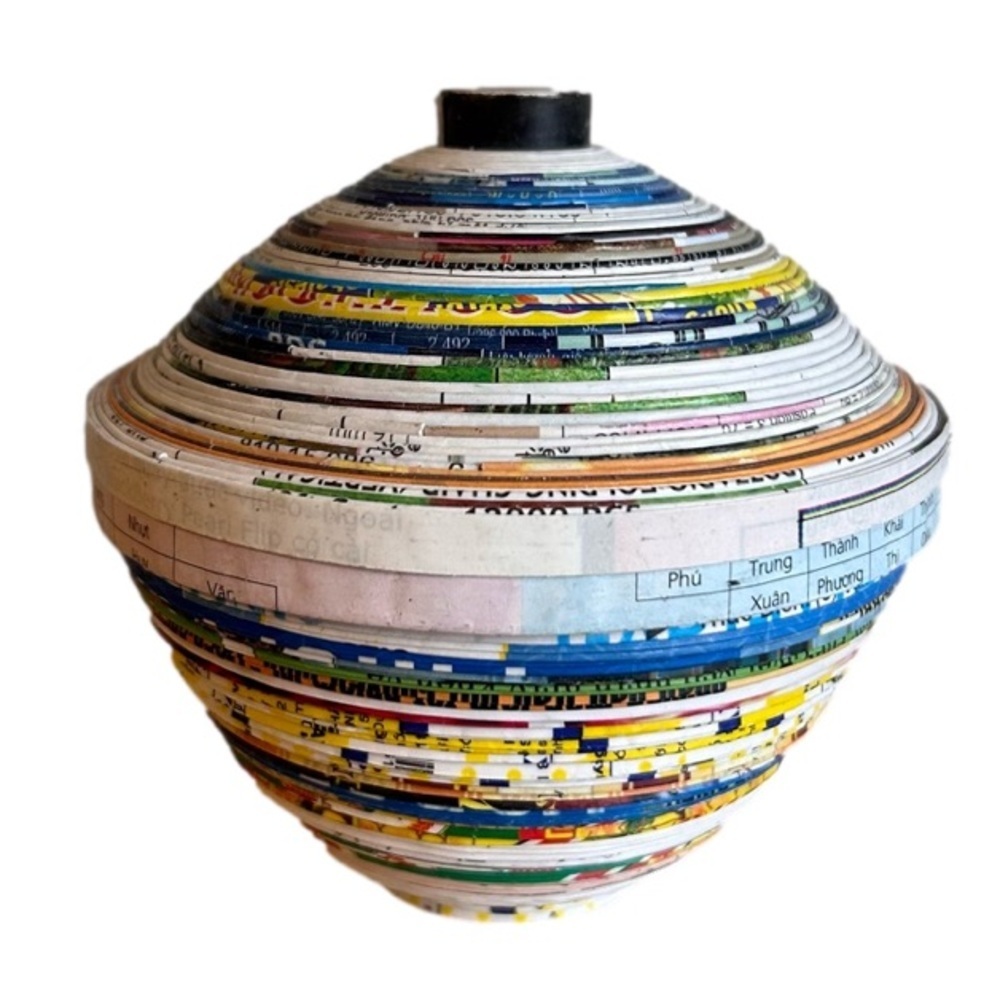Hand Crafted Paper Lidded Trinket Dish Bowl